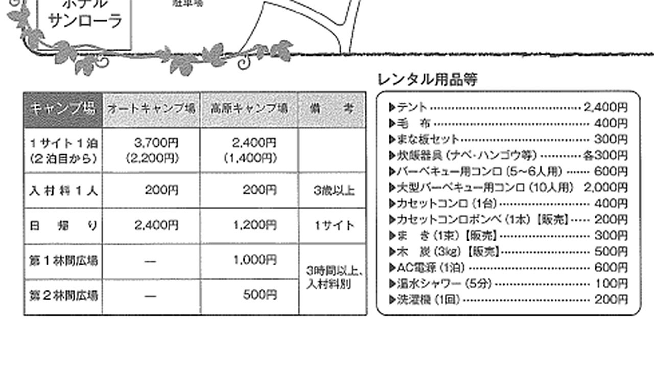 長岡市川口運動公園 オートキャンプ場・中山高原キャンプ場