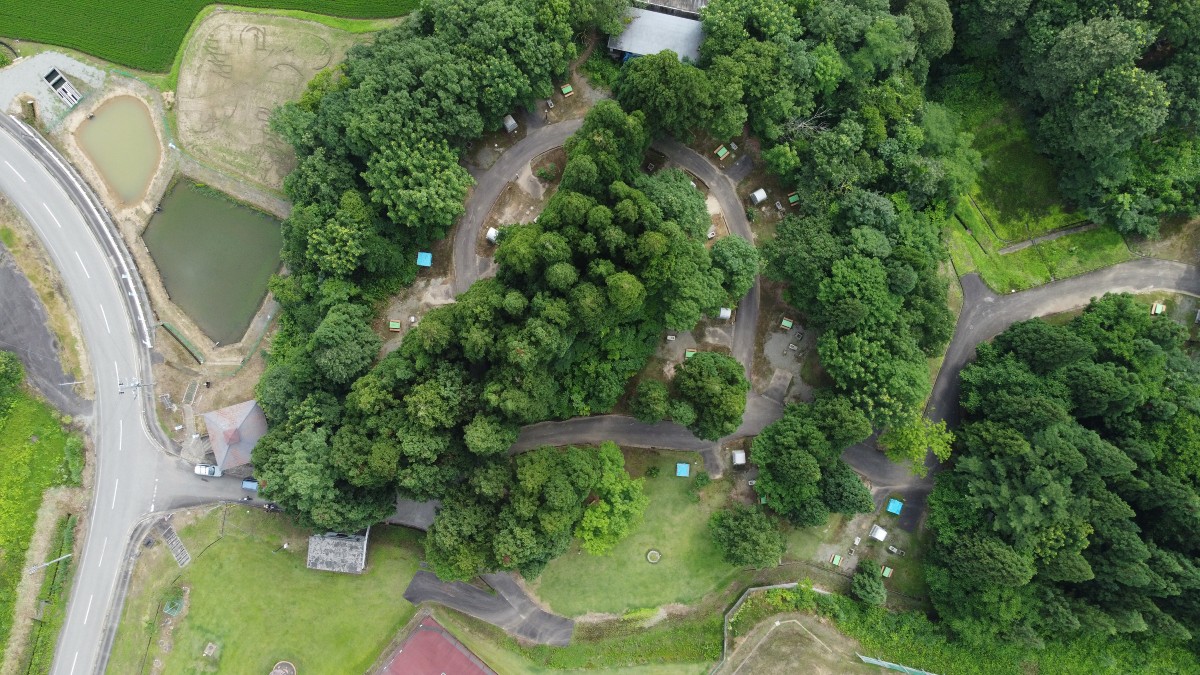 長岡市川口運動公園 オートキャンプ場・中山高原キャンプ場 場内見取り図