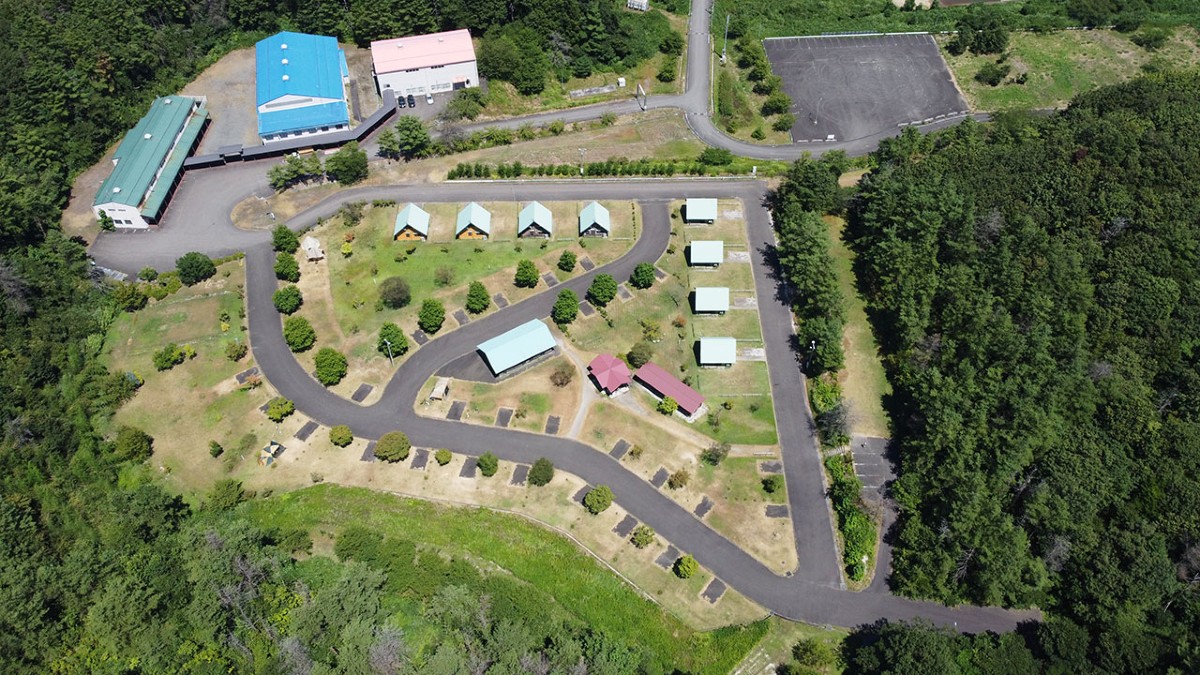 西山自然体験交流施設 ゆうぎオートキャンプ場 場内見取り図