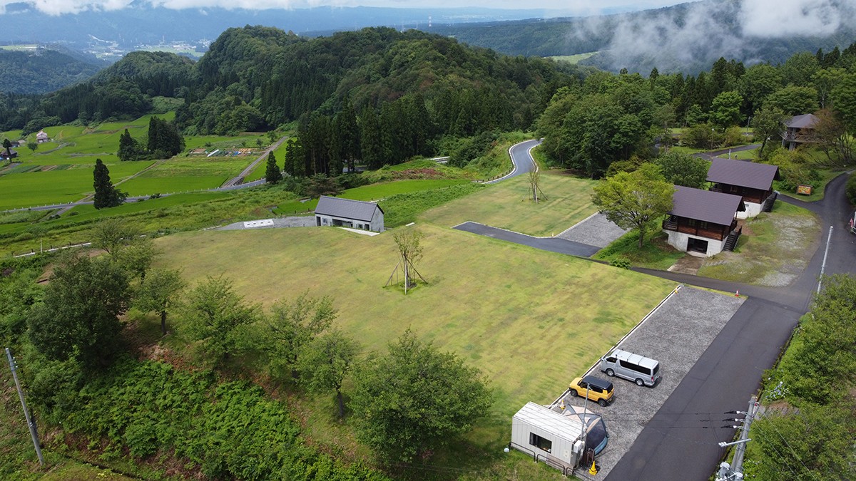 ▲越後妻有清田山キャンプ場 場内見取り図