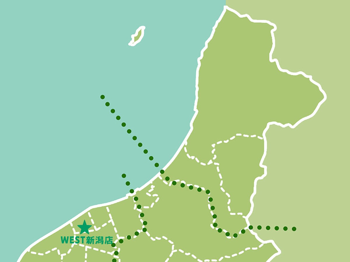 村上・新発田エリアの地図